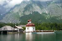 Jezioro Königssee, kościółek św. Bartłomieja