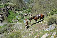 Konna przejażdżka wokół Shatili
