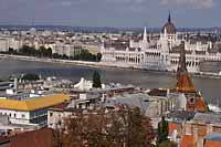 Widok na Budapeszt ze wzgórza Gellerta