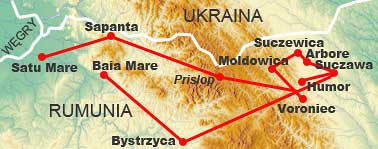 mapa trasy wycieczki