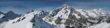 Widok z Cresta d'Arp na Mont Blanc