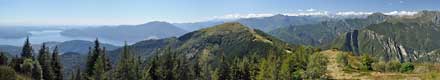 Widok na Lago Maggiore, Monte Rosa i Val Grande