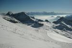 Zjazd z Plateau Rosa, na horyzoncie Gran Paradiso