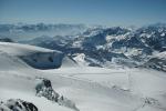 Widok z Klein Matterhorn na Plateau Rosa