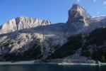 Marmolada i zbiornik Fedaia.