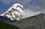 Kazbek, jeszcze widać szczyt