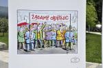 Uliczna wystawa karykatury politycznej