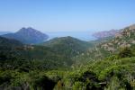 Widok na zatokę Girolata.