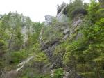 Dolomitowe skałki wąwozu Cieśniawy.