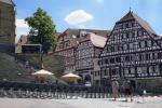 Schwabisch Hall, domy szachulcowe przy rynku.